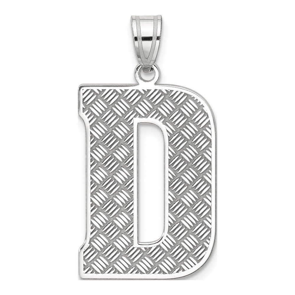 Sterling Silver Letter D Initial Pendant