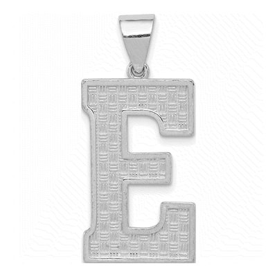 Sterling Silver Letter E Pendant