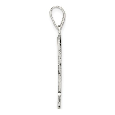 Sterling Silver Letter F Pendant – view 3