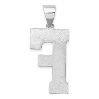 Sterling Silver Letter F Pendant – view 4