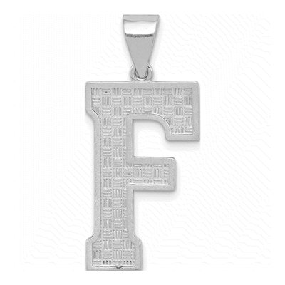 Sterling Silver Letter F Pendant