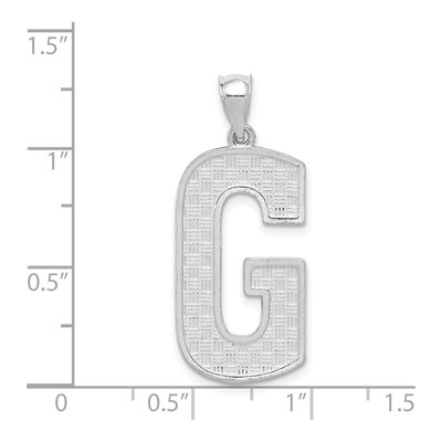 Sterling Silver Letter G Pendant – view 5