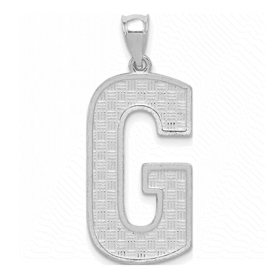 Sterling Silver Letter G Pendant