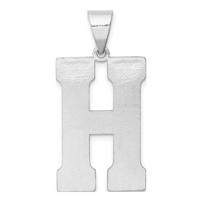 Sterling Silver Letter H Pendant – view 3