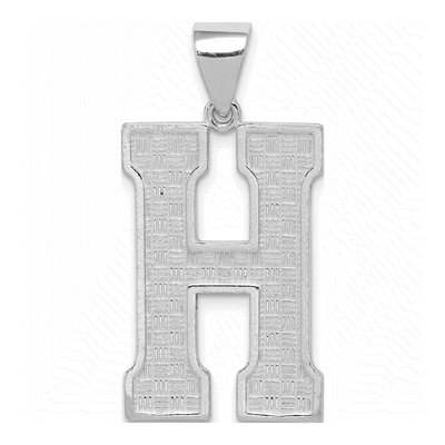 Sterling Silver Letter H Pendant