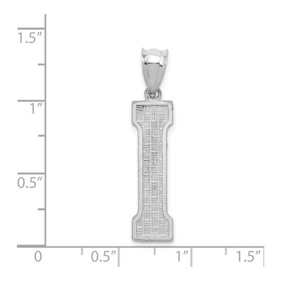 Sterling Silver Letter I Initial Pendant – view 4