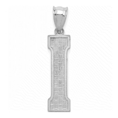 Sterling Silver Letter I Initial Pendant
