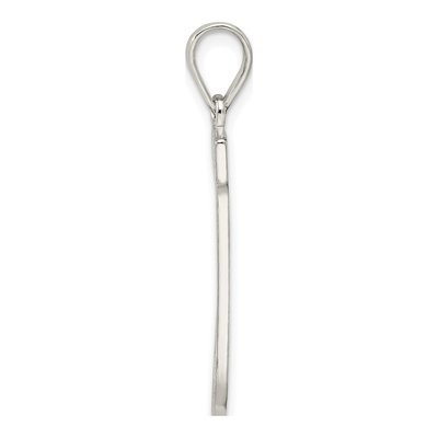 Sterling Silver Letter J Pendant – view 3