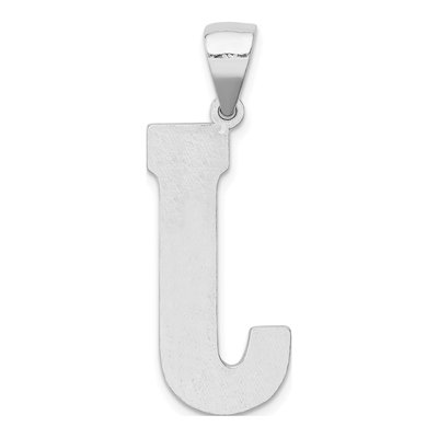 Sterling Silver Letter J Pendant – view 4