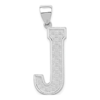 Sterling Silver Letter J Pendant