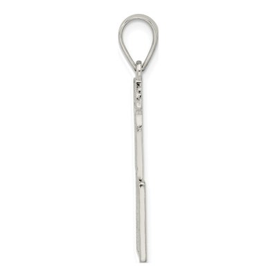 Sterling Silver Letter L Pendant – view 3