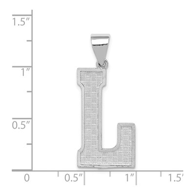 Sterling Silver Letter L Pendant – view 5
