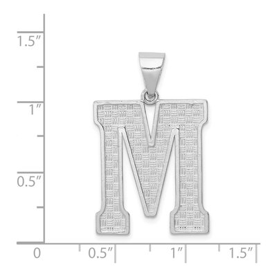 Sterling Silver Letter M Pendant – view 5