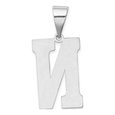 Sterling Silver Letter N Pendant – view 3