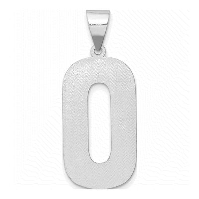 Sterling Silver Letter O Pendant – view 3