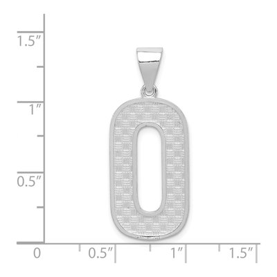 Sterling Silver Letter O Pendant – view 4
