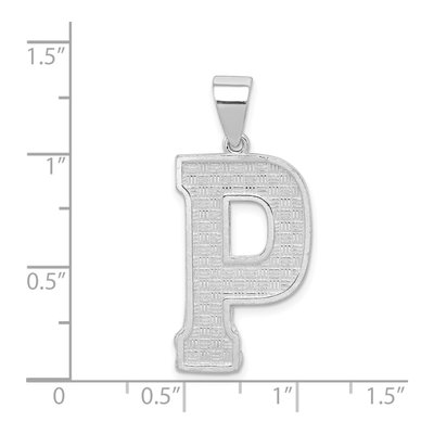 Sterling Silver Letter P Pendant – view 5
