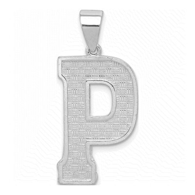 Sterling Silver Letter P Pendant