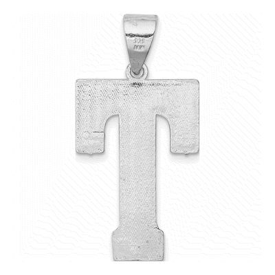 Sterling Silver Letter T Pendant – view 3