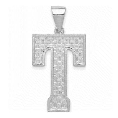 Sterling Silver Letter T Pendant