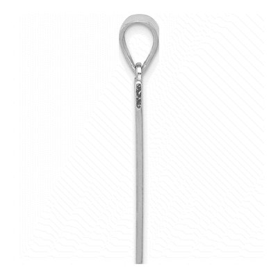 Sterling Silver Letter V Pendant – view 3