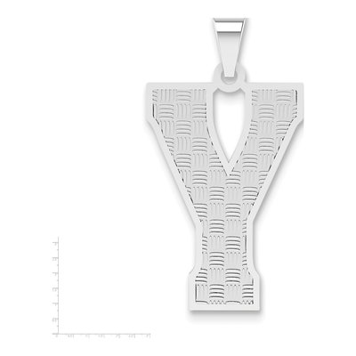 Sterling Silver Letter Y Pendant – view 2