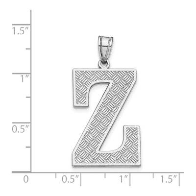 Sterling Silver Letter Z Pendant – view 4