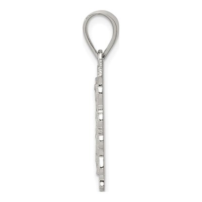 Sterling Silver Letter A Pendant – view 3