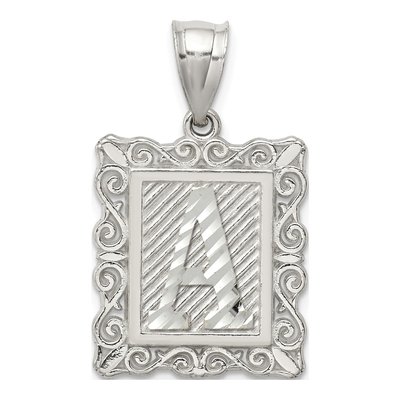 Sterling Silver Letter A Pendant