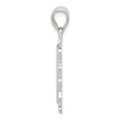 Sterling Silver Letter B Pendant – view 2