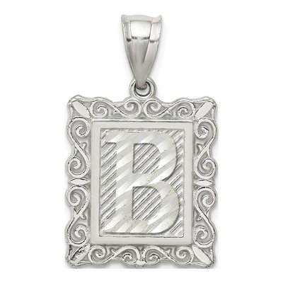 Sterling Silver Letter B Pendant