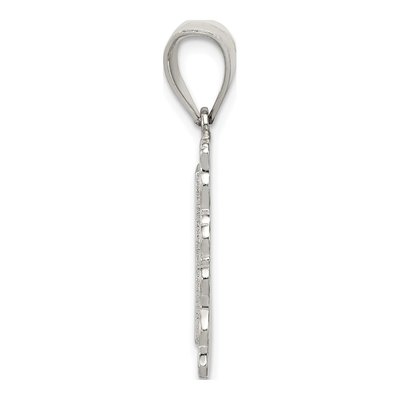 Sterling Silver Diamond-Cut Letter C Pendant – view 3