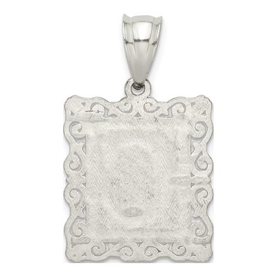 Sterling Silver Diamond-Cut Letter C Pendant – view 5