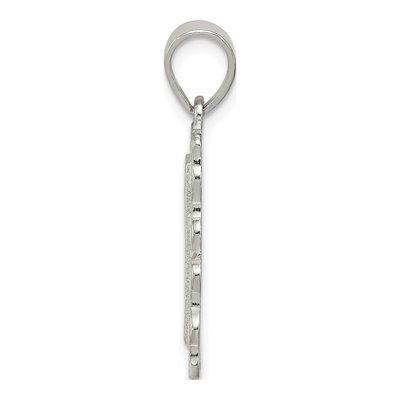 Sterling Silver Letter D Pendant – view 2