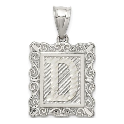 Sterling Silver Letter D Pendant