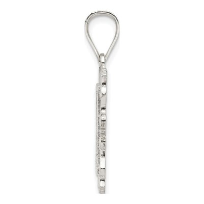 Sterling Silver Letter F Pendant – view 3