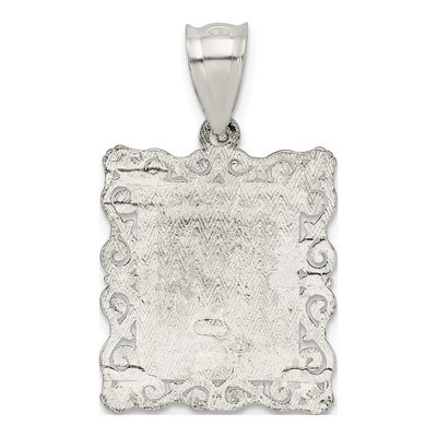 Sterling Silver Letter F Pendant – view 4