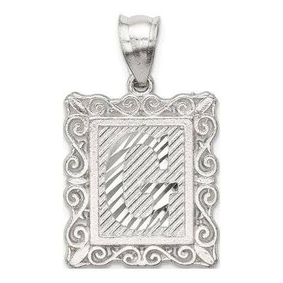 Sterling Silver Letter G Pendant