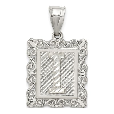 Sterling Silver Initial I Pendant
