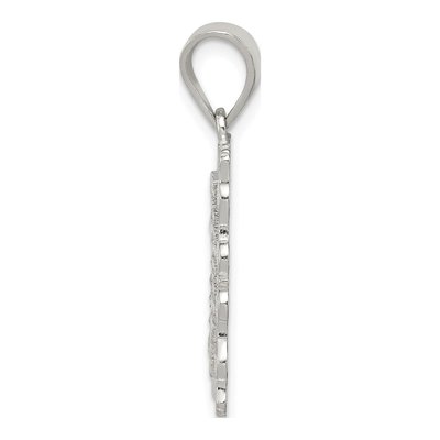 Sterling Silver Letter J Pendant – view 2