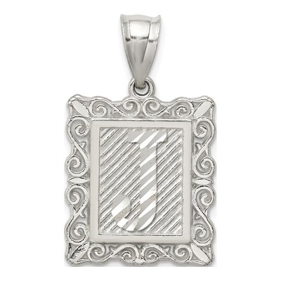 Sterling Silver Letter J Pendant