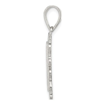 Sterling Silver Diamond-Cut Letter K Pendant – view 3