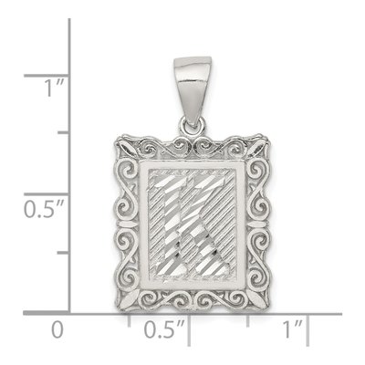 Sterling Silver Diamond-Cut Letter K Pendant – view 5