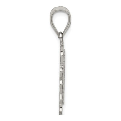 Sterling Silver Letter N Pendant – view 3