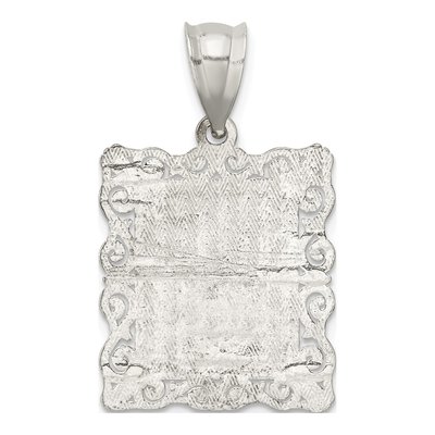 Sterling Silver Letter N Pendant – view 5