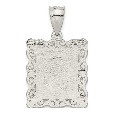 Sterling Silver Diamond-Cut Letter O Pendant – view 4