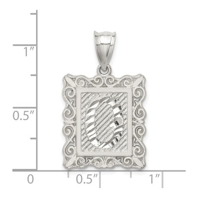 Sterling Silver Diamond-Cut Letter O Pendant – view 5