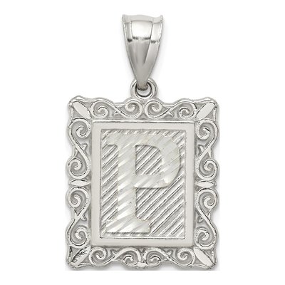 Sterling Silver Letter P Pendant