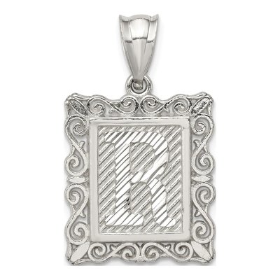 Sterling Silver Letter R Pendant