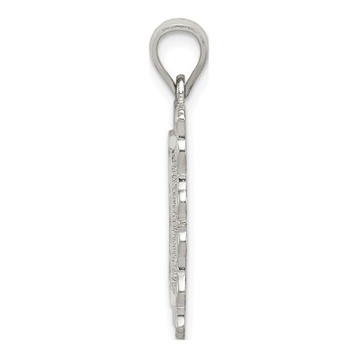 Sterling Silver Diamond-Cut Letter S Pendant – view 2